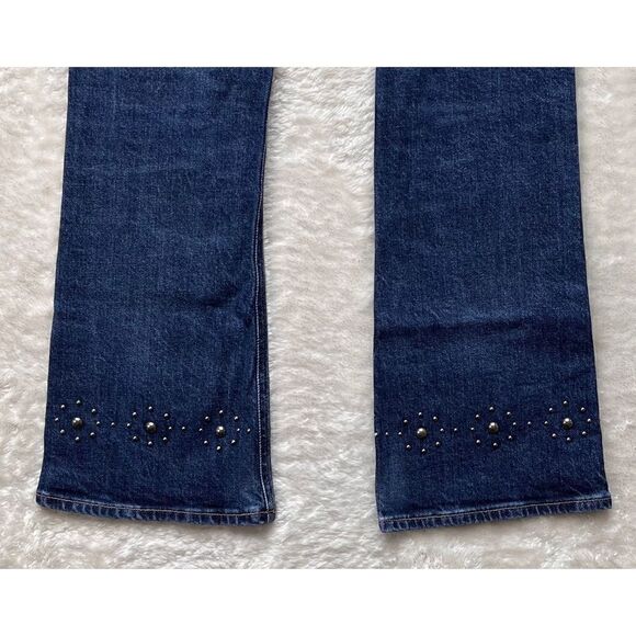 Citizens of Humanity COH Demy Cropped Flare Gleams Stud Embellished Jeans, 24 - Picture 13 of 16